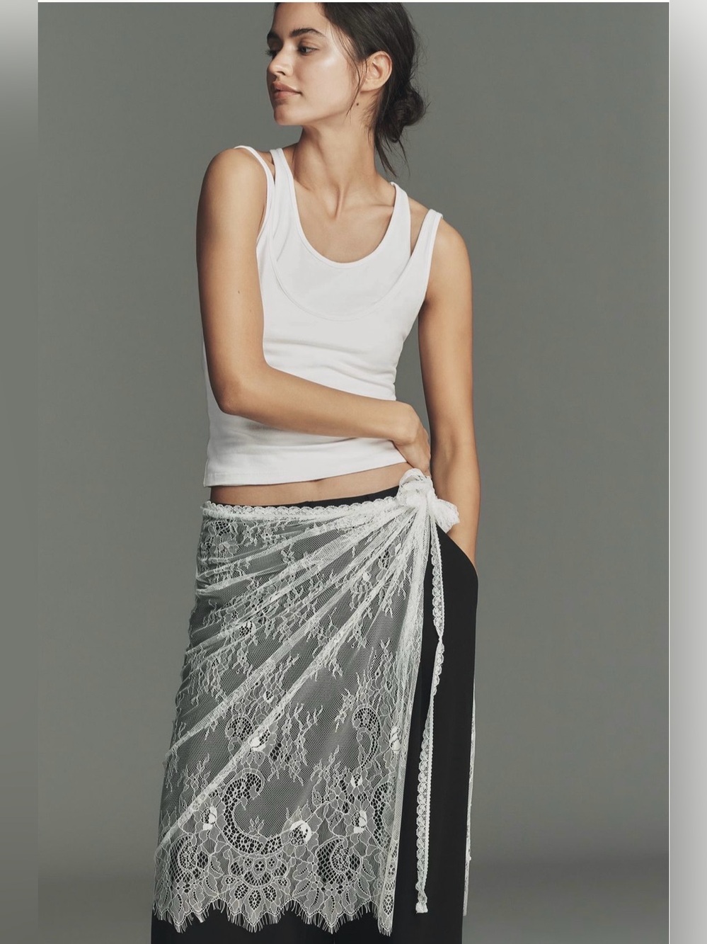 Anthropologie Sheer Lace Sarong